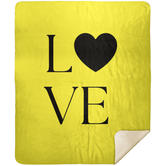 Love w/Heart - Premium Sherpa Blanket