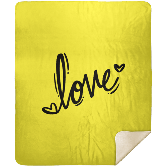 Love w/two Small Hearts - Premium Sherpa Blanket