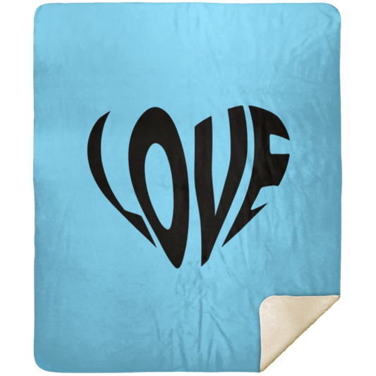 Heart with Love - Premium Sherpa Blanket
