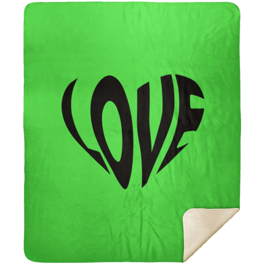 Heart with Love - Premium Sherpa Blanket
