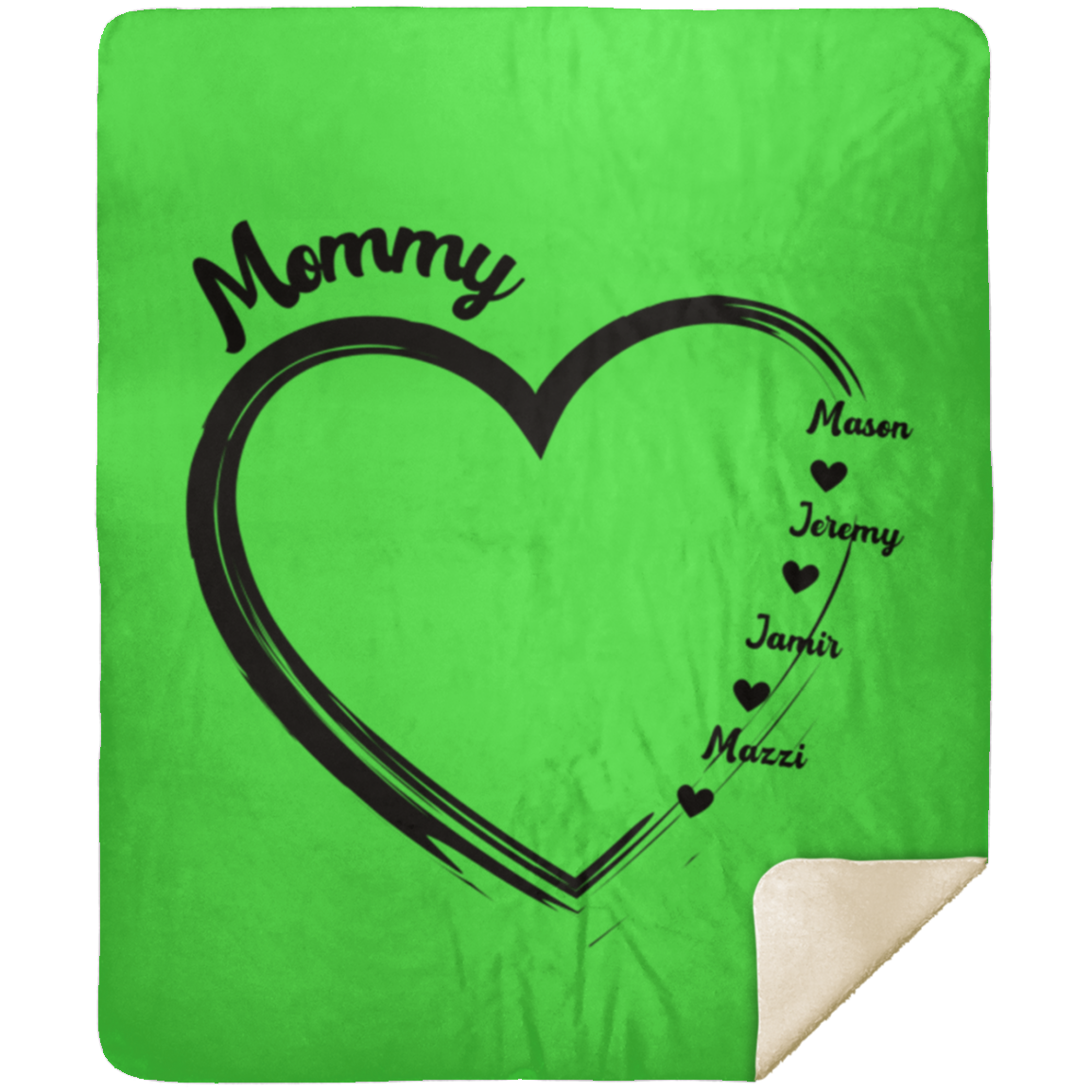 Mommy w/names - Premium Sherpa Blanket