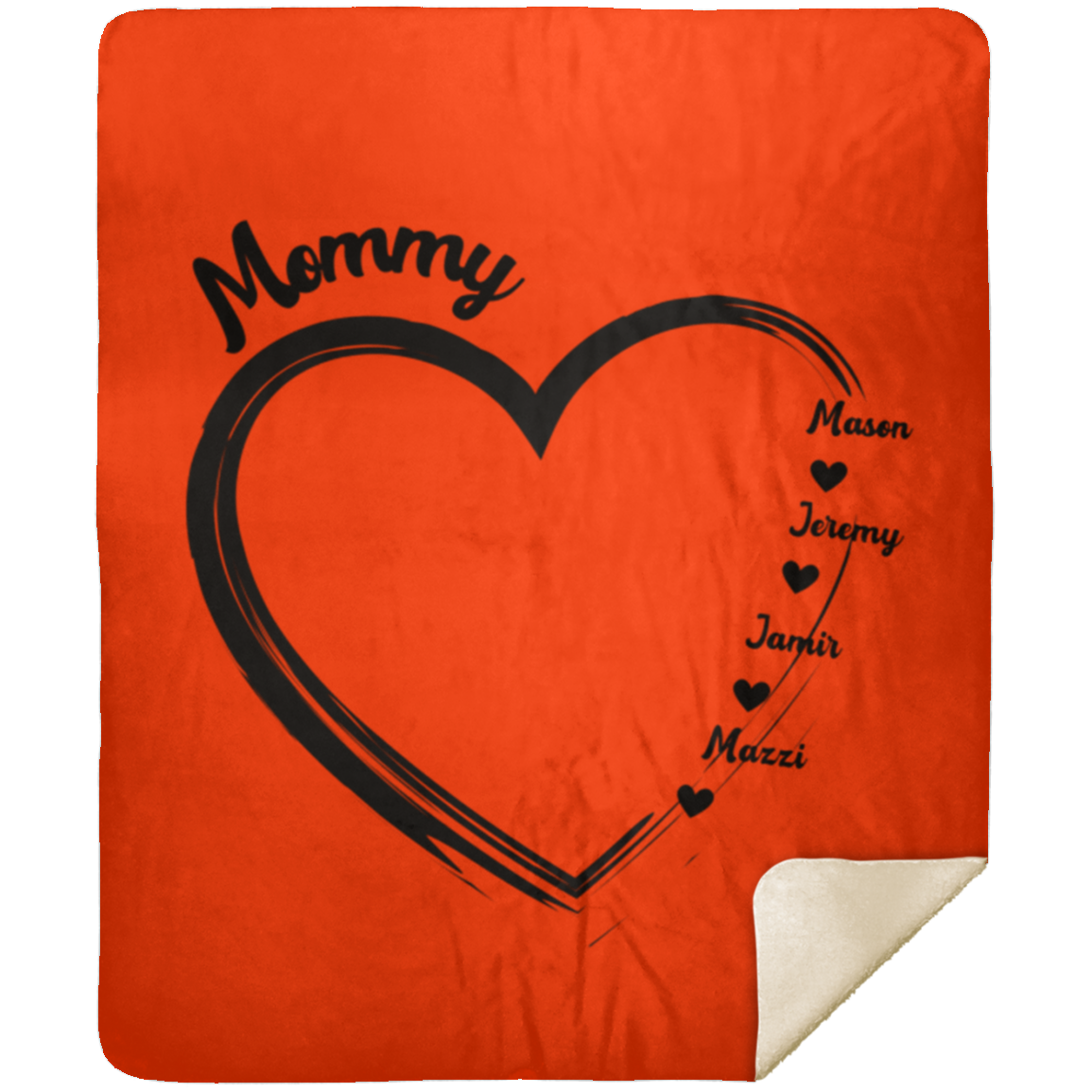 Mommy w/names - Premium Sherpa Blanket