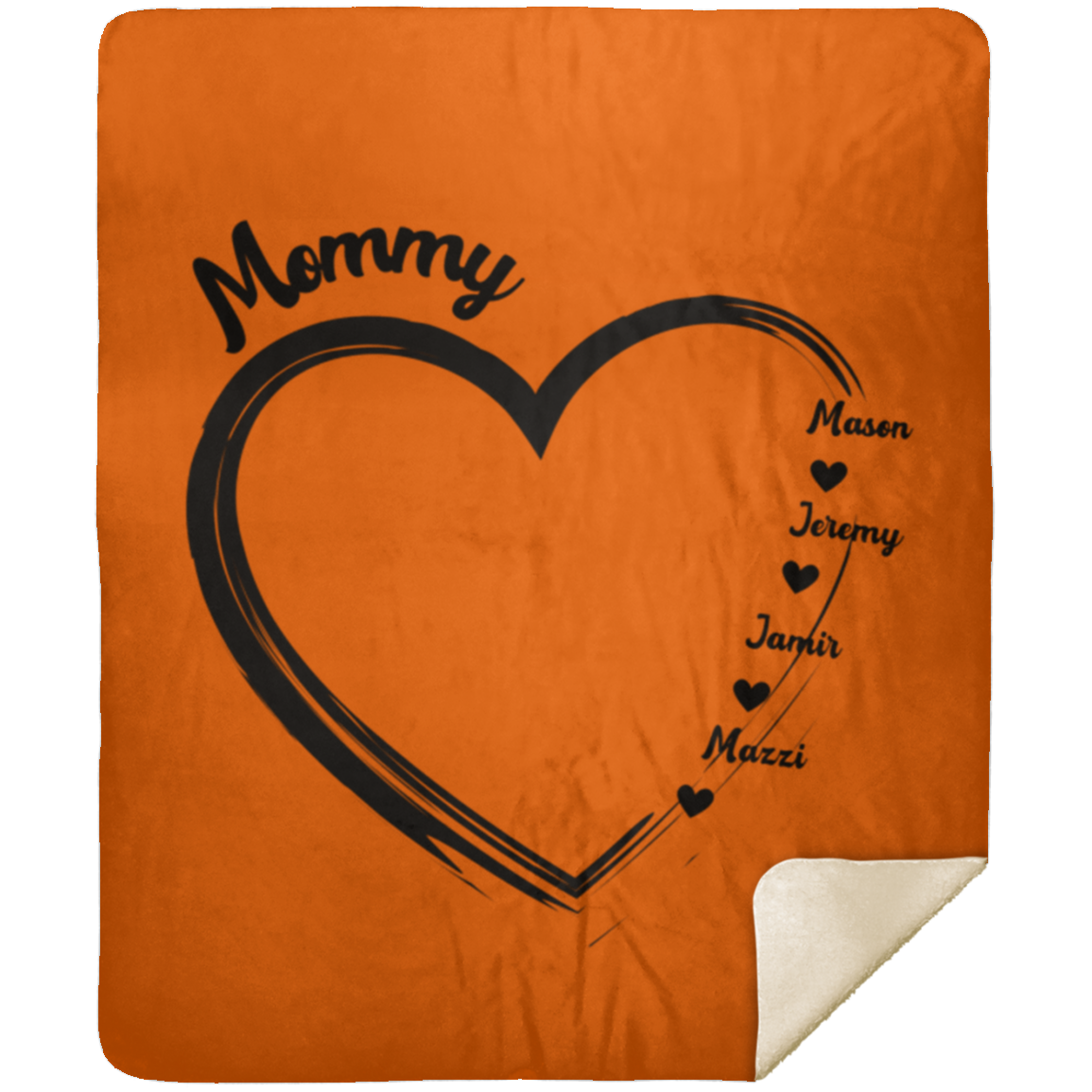 Mommy w/names - Premium Sherpa Blanket