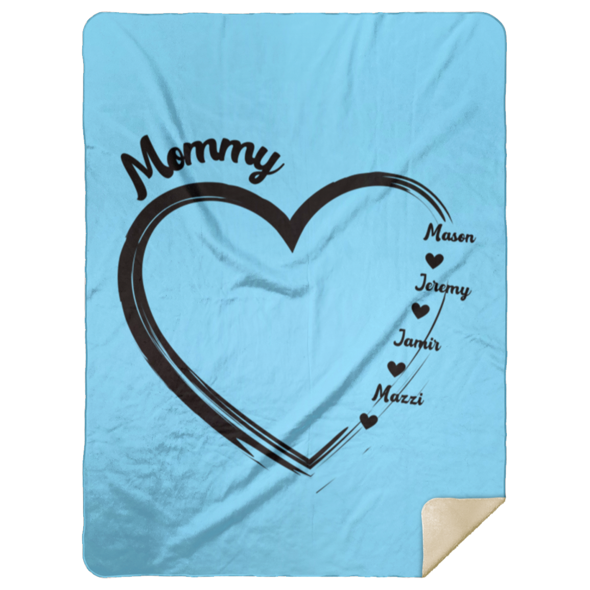 Mommy w/names - Premium Sherpa Blanket