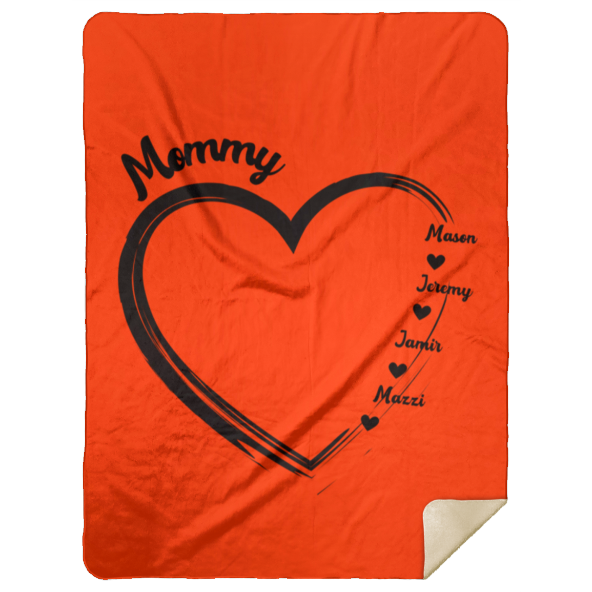 Mommy w/names - Premium Sherpa Blanket