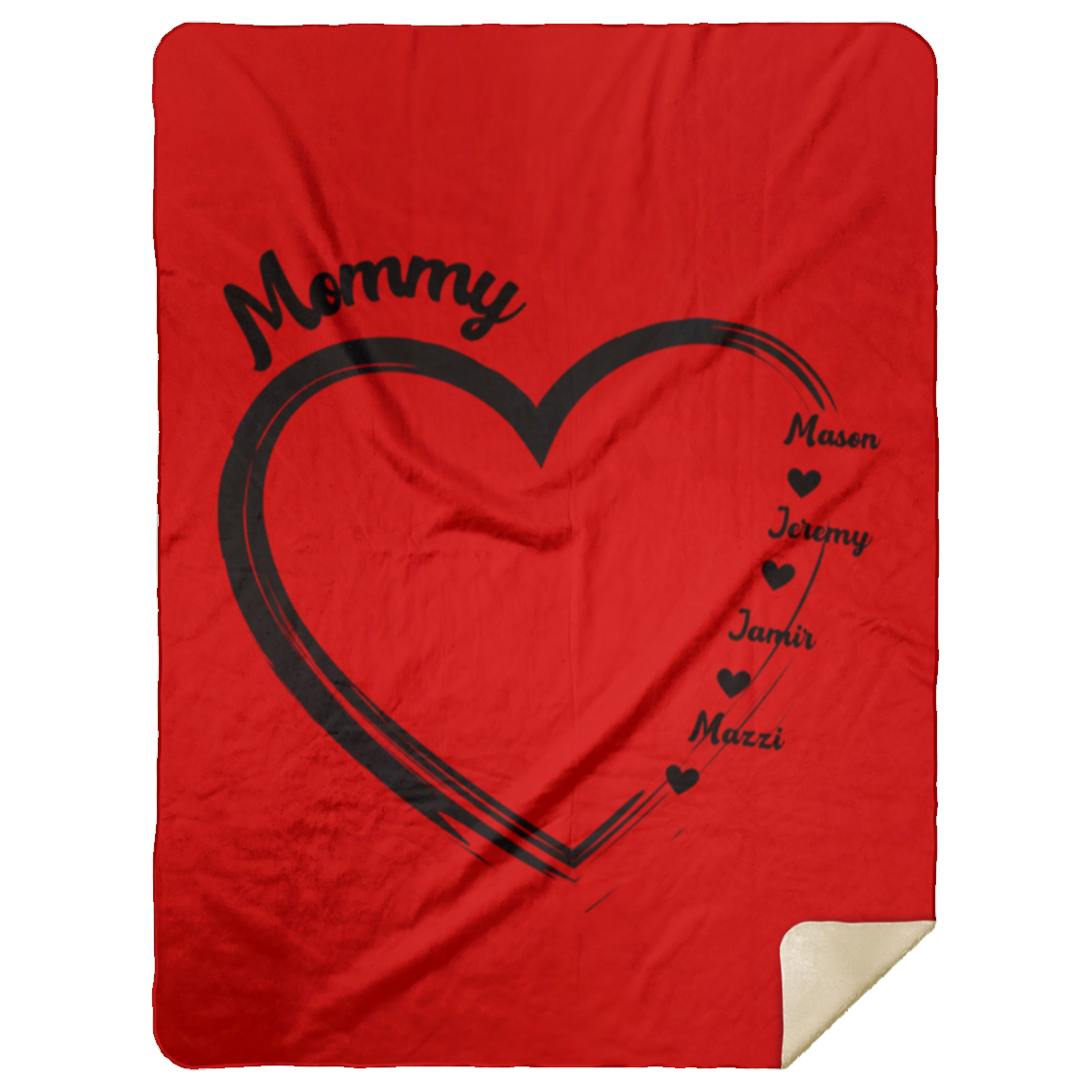 Mommy w/names - Premium Sherpa Blanket