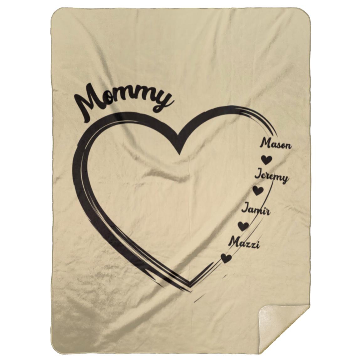 Mommy w/names - Premium Sherpa Blanket