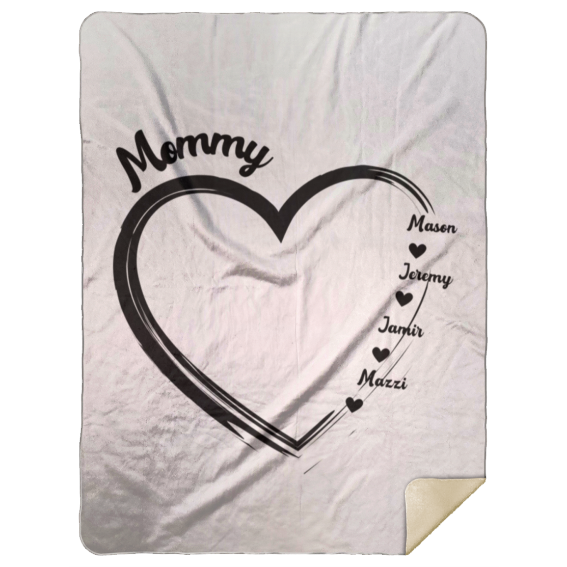 Mommy w/names - Premium Sherpa Blanket