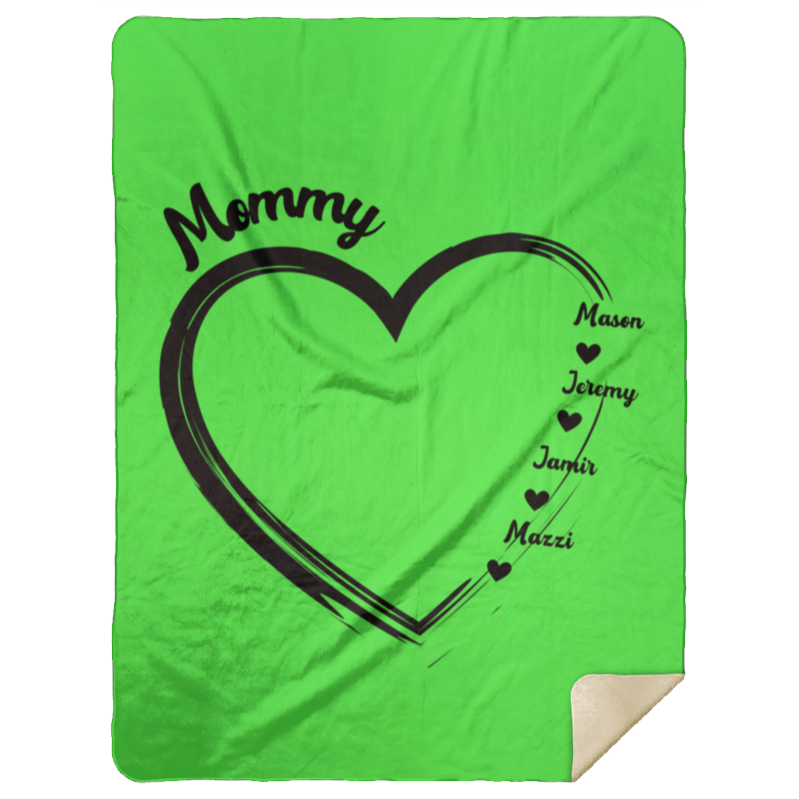 Mommy w/names - Premium Sherpa Blanket