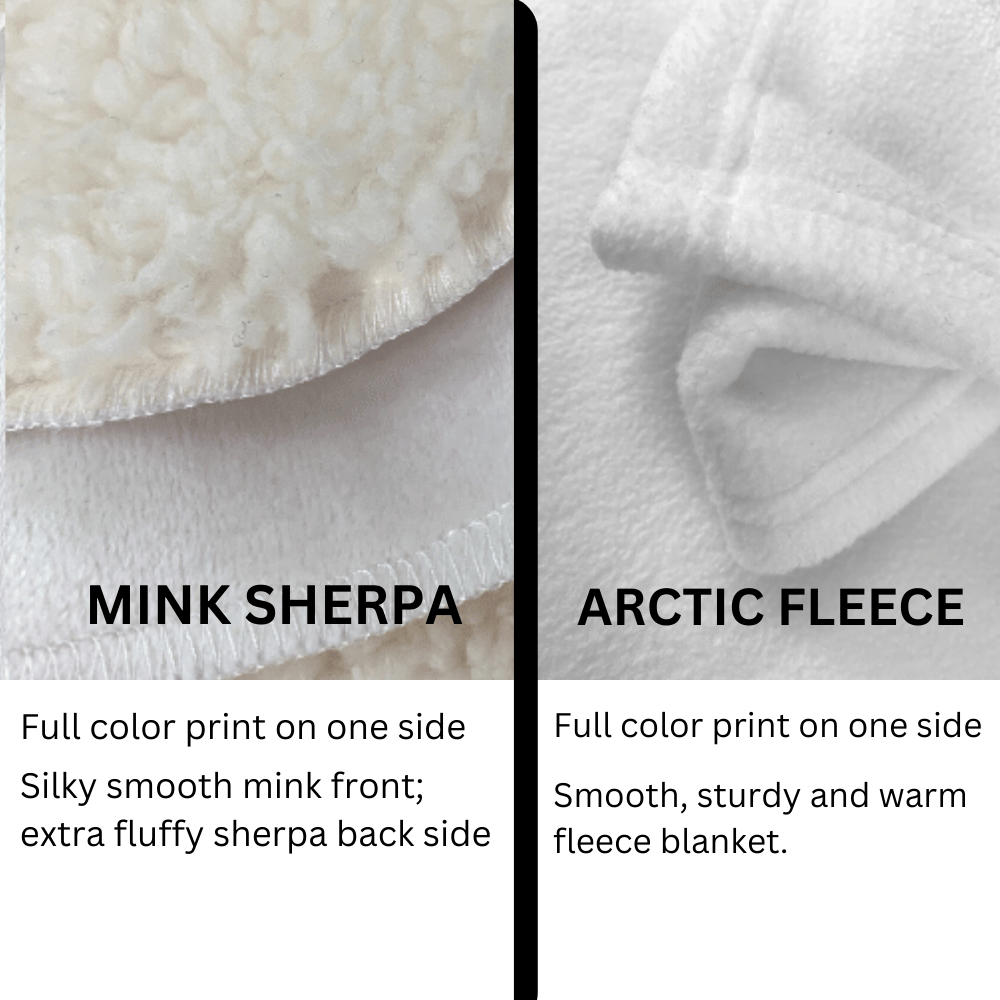 Daughter Moon & Back Blanket from Dad (Fleece/Sherpa) - 50x60
