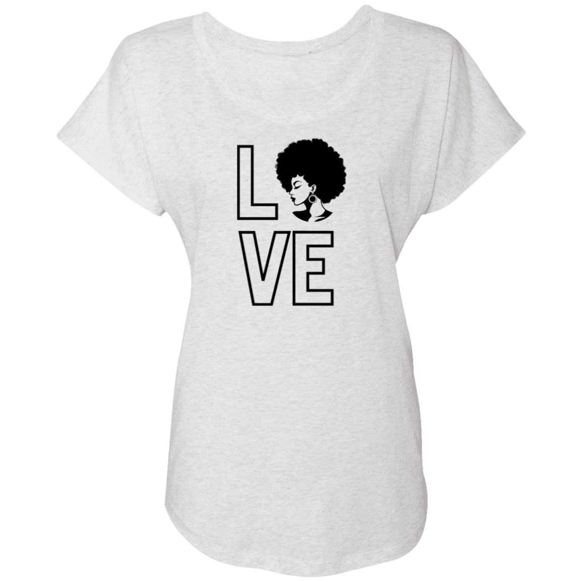 Love Afro Look - Ladies' Triblend Dolman Sleeve