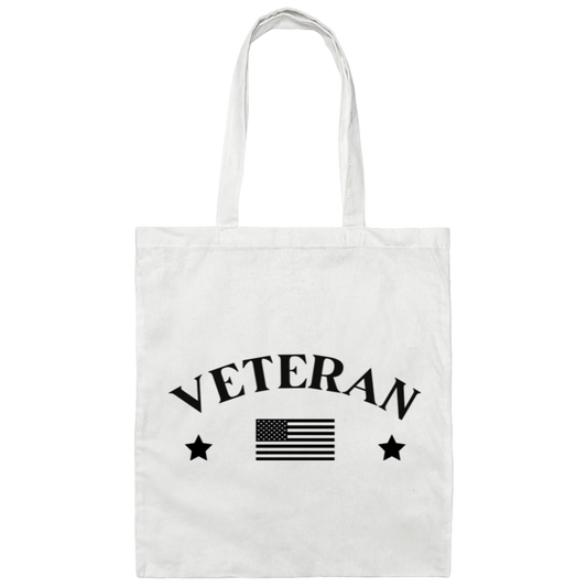Veteran w/Flag - Tote Bag