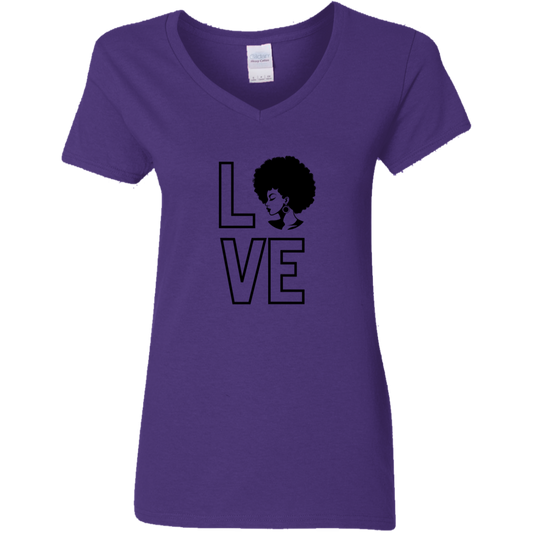 Love Afro Look - V-Neck T-Shirt