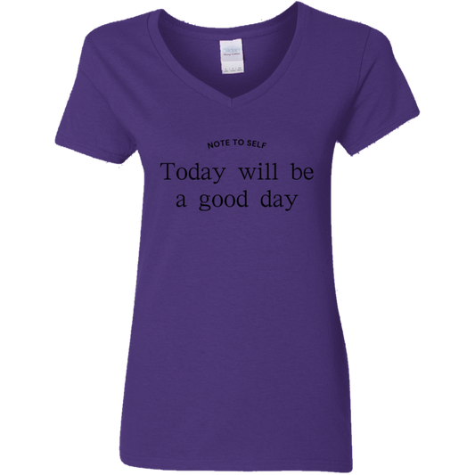 Note to Self - Good Day - V-Neck T-Shirt