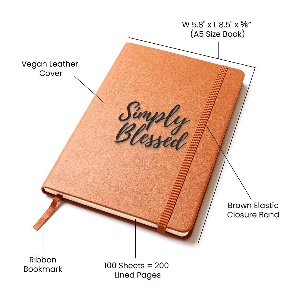Simply Blessed - Vegan Leather Journal