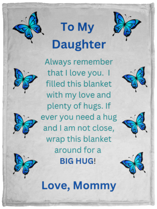 Daughter Butterfly - Cozy Plush Fleece Blanket - 30x40
