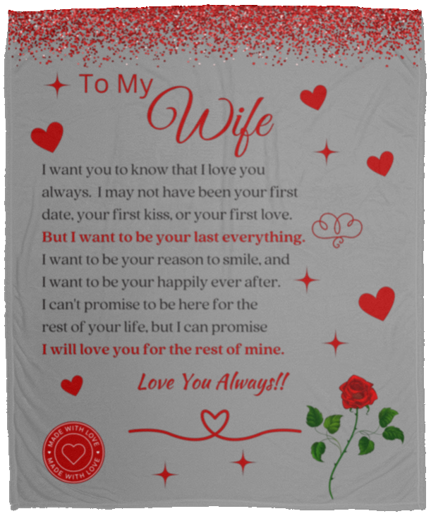 Wife Love Always - Fleece Blanket - 50x60