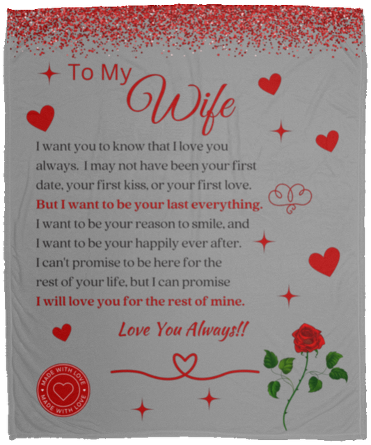 Wife Love Always - Fleece Blanket - 50x60
