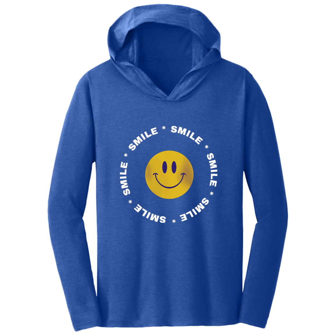 Smile with Smiley Face (wht) - T-Shirt Hoodie