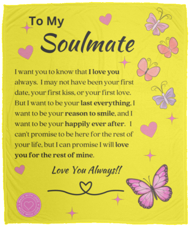 Soulmate Love Always - Fleece Blanket - 50x60