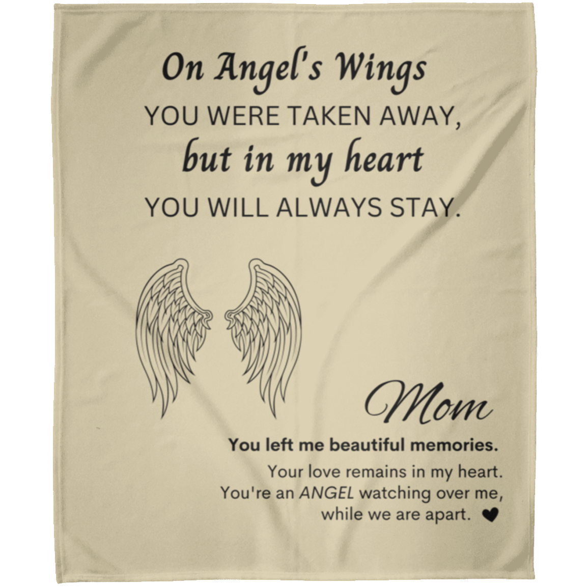 Memory Blanket for Mom ( Angel's Wings) - Arctic Fleece Blanket 50x60
