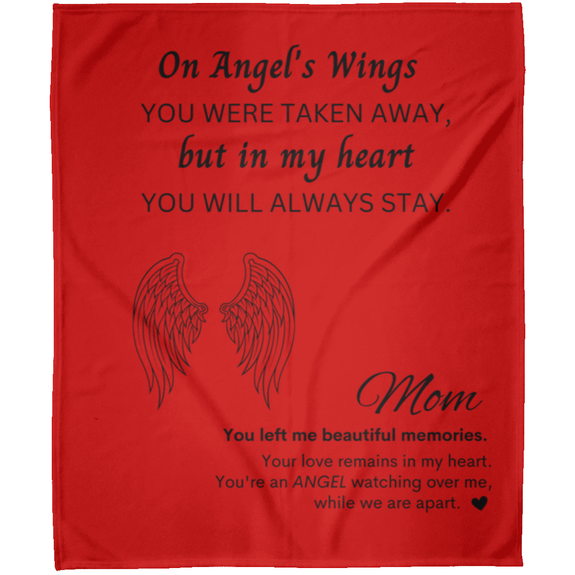 Memory Blanket for Mom ( Angel's Wings) -  Arctic Fleece Blanket 50x60