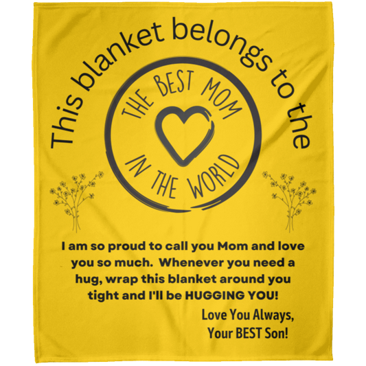 Best Mom in the World Blanket from Son or Daughter