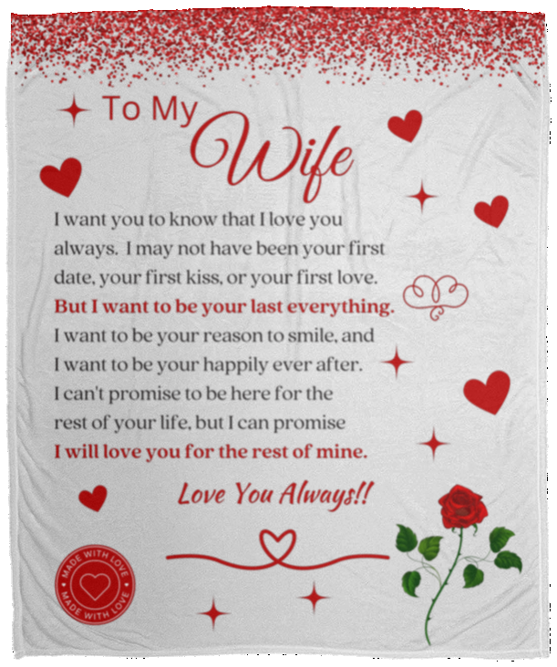 Wife Love Always - Fleece Blanket - 50x60
