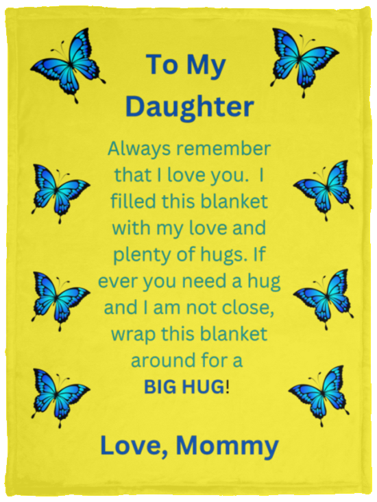 Daughter Butterfly - Cozy Plush Fleece Blanket - 30x40