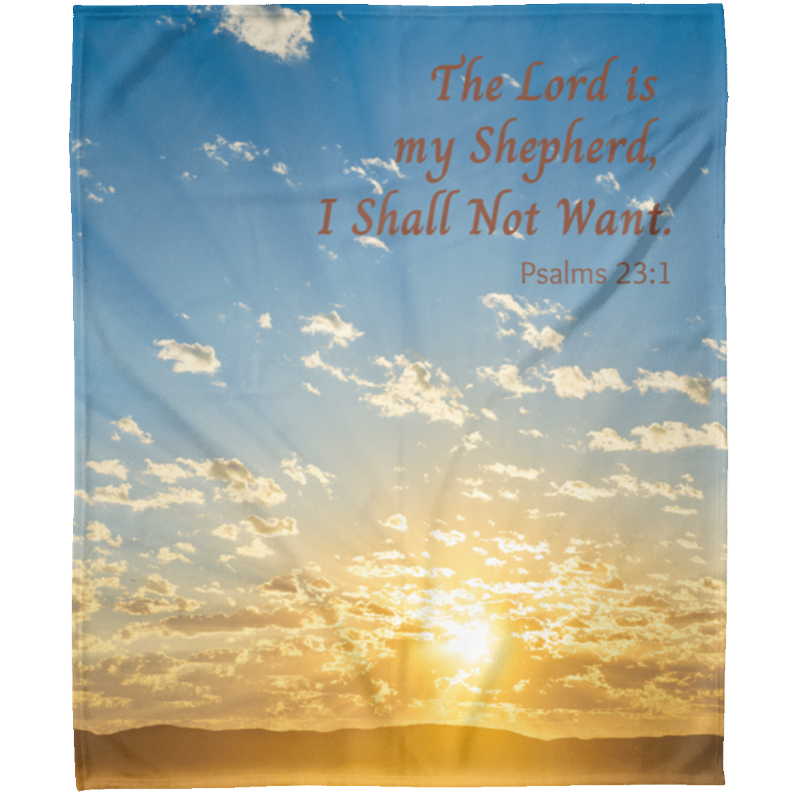 The Lord is my Shepherd (Sunrise) - Arctic Fleece Blanket 50x60