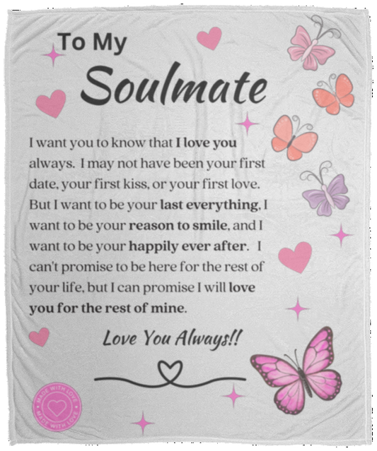 Soulmate Love Always - Fleece Blanket - 50x60
