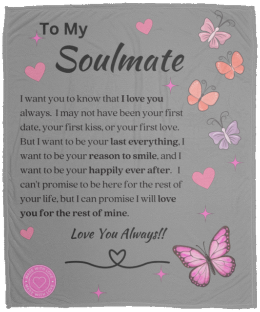Soulmate Love Always - Fleece Blanket - 50x60