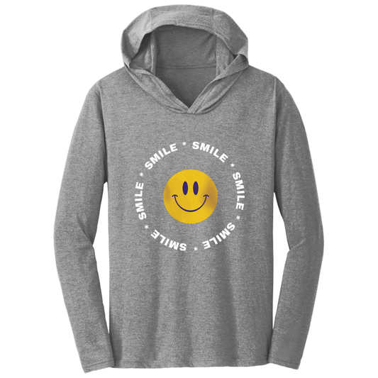 Smile with Smiley Face (wht) - T-Shirt Hoodie