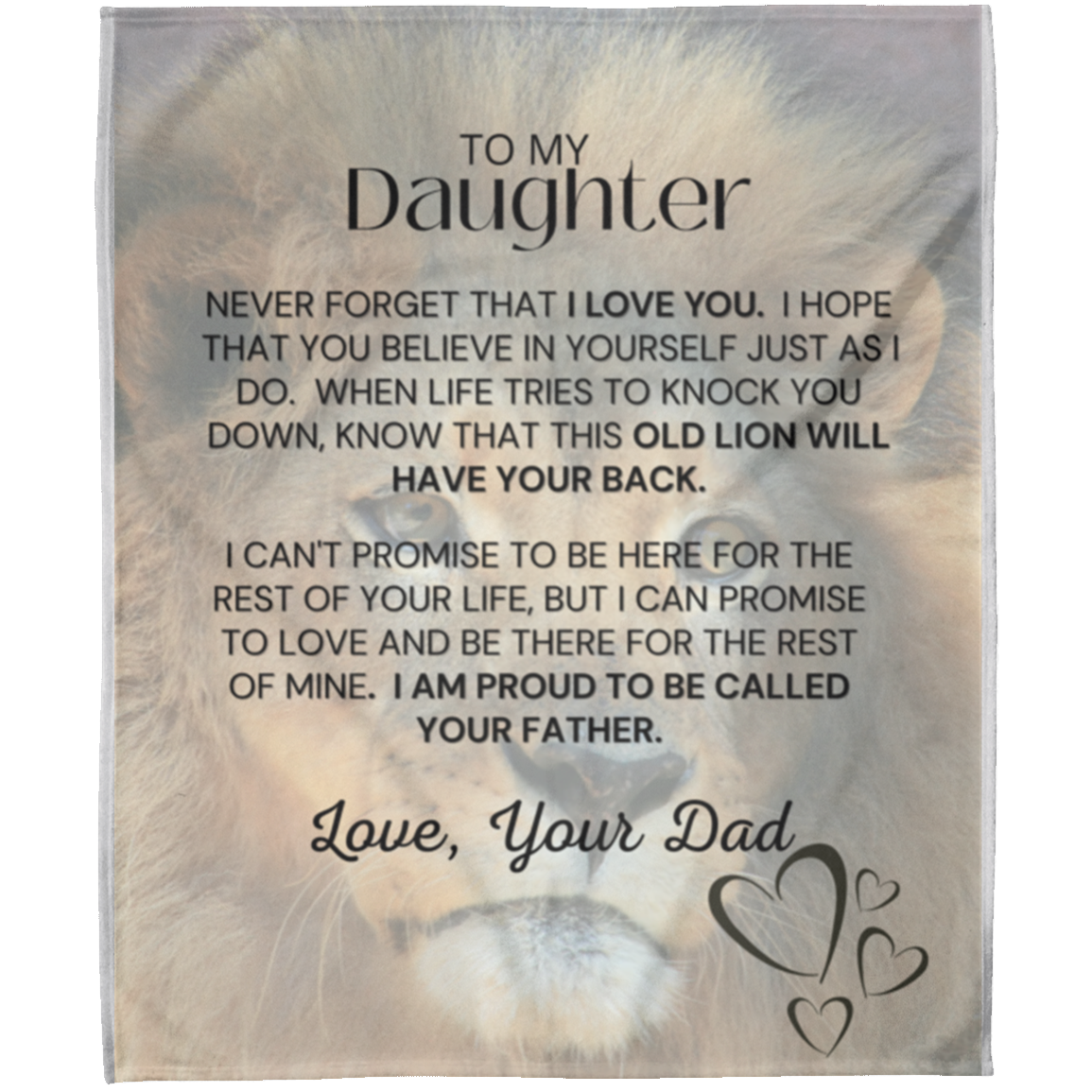 Daughter Old Lion - Arctic Fleece Blanket 50x60