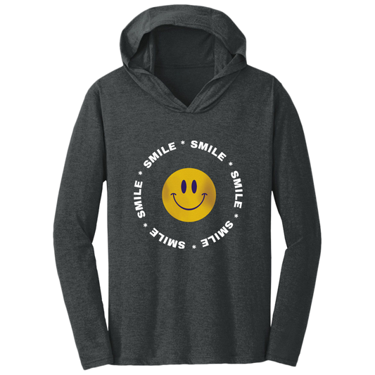 Smile with Smiley Face (wht) - T-Shirt Hoodie