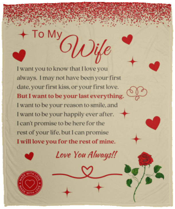 Wife Love Always - Fleece Blanket - 50x60