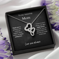 Amazing Mom / Single Parent / Double Hearts Necklace
