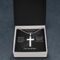 Amazing Dad / Single Parent Dad / Stainless Steel Cross Necklace with Ball Chain