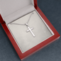 Stainless Cross Necklace with Ball Chain without Text