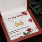 To My Wife / New Wife / Rose in My Life / Mother's Day / Infinity Symbol Necklace