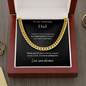 Amazing Dad / Single Parent Dad / Cuban Link Chain Necklace w/Mahoghany Box