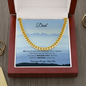 Dad | Dad from Son | Amazing Father Love Your Son | Cuban Link Chain Necklace w/Mahoghany Box