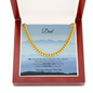 Dad | Dad from Son | Amazing Father Love Your Son | Cuban Link Chain Necklace w/Mahoghany Box