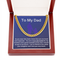 To My Dad from Daughter / Gift for Dad / Proud to be Daughter / Cuban Link Chain Necklace