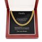 Daddy / Single Parent for Daddy / Cuban Link Chain w/Mahoghany Box