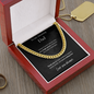 Amazing Dad / Single Parent Dad / Cuban Link Chain Necklace w/Mahoghany Box