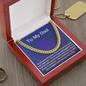 To My Dad from Daughter / Gift for Dad / Proud to be Daughter / Cuban Link Chain Necklace
