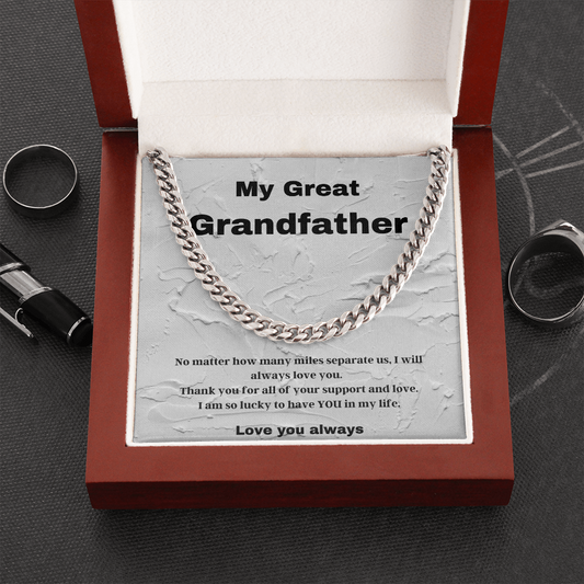 Great Grandfather / Cuban Link Chain Necklace