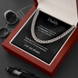 Daddy / Single Parent for Daddy / Cuban Link Chain w/Mahoghany Box