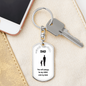 Dad / My Hero and Dad / Graphic Dog Tag Keychain